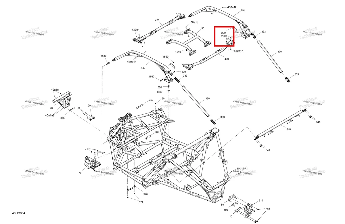 Деталь 705205926 на схеме узла 2023 Can-Am Maverick Turbo RR - RS Frame - System