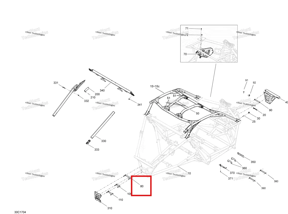 Деталь 705206066 на схеме узла 2017 Can-Am MAVERICK X3 Frame