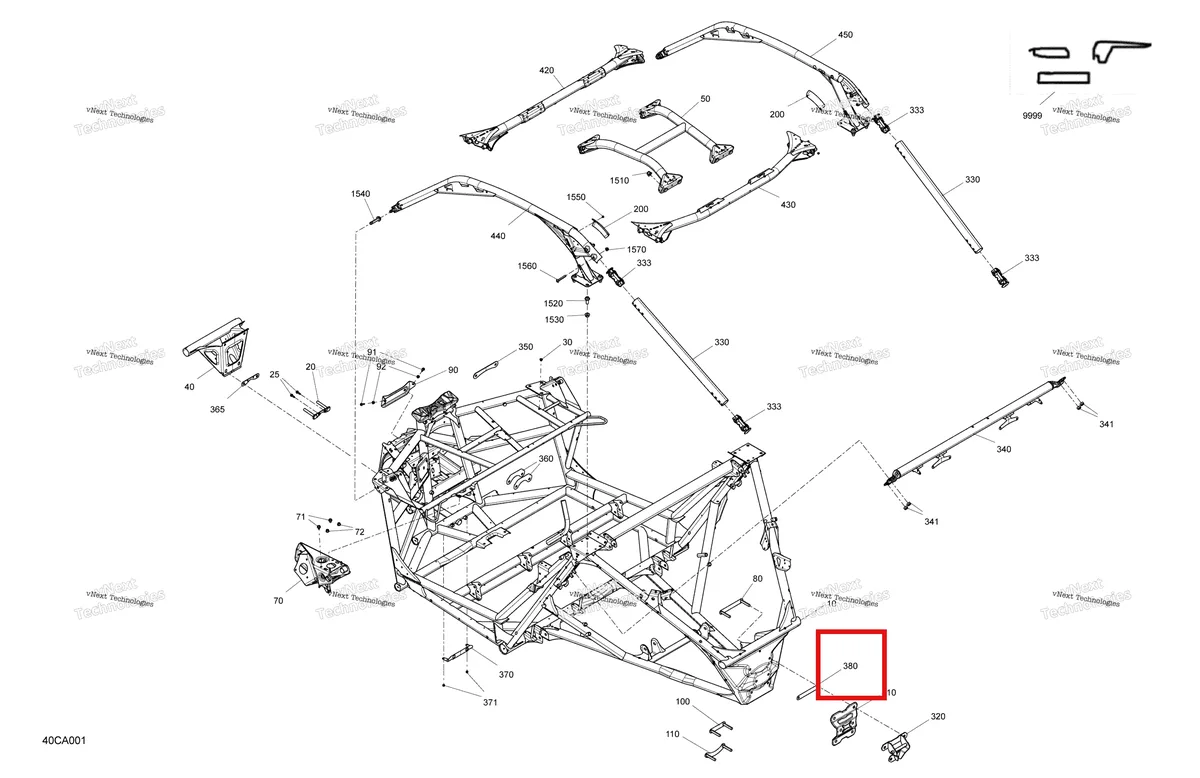 Деталь 705206069 на схеме узла 2021 Can-Am Maverick Turbo RR - XRS - CE Frame - System