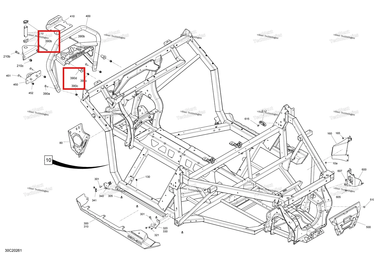 Деталь 705206398 на схеме узла 2020 Can-Am Defender HD10 - Except XMR Frame
