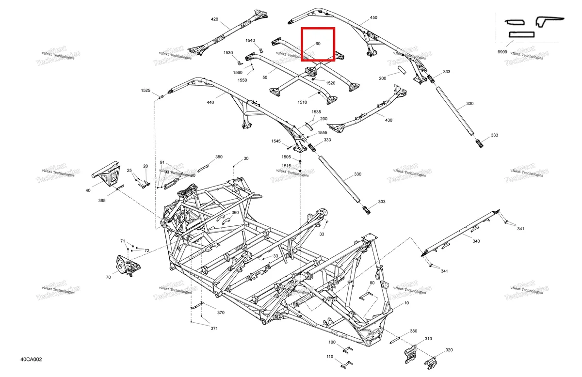 Деталь 705206410 на схеме узла 2021 Can-Am Maverick MAX Turbo RR - XRS - CE Frame - System