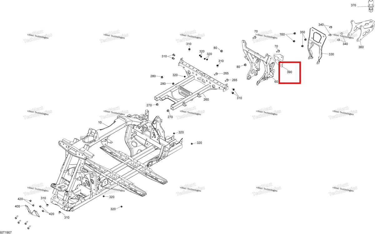 Деталь 705206416 на схеме узла 2019 Can-Am RENEGADE 650 EFI - T3 Frame