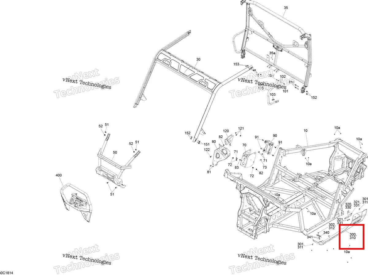 Деталь 705206487 на схеме узла 2018 Can-Am Defender HD10 - XTP Frame Defender - Xtp