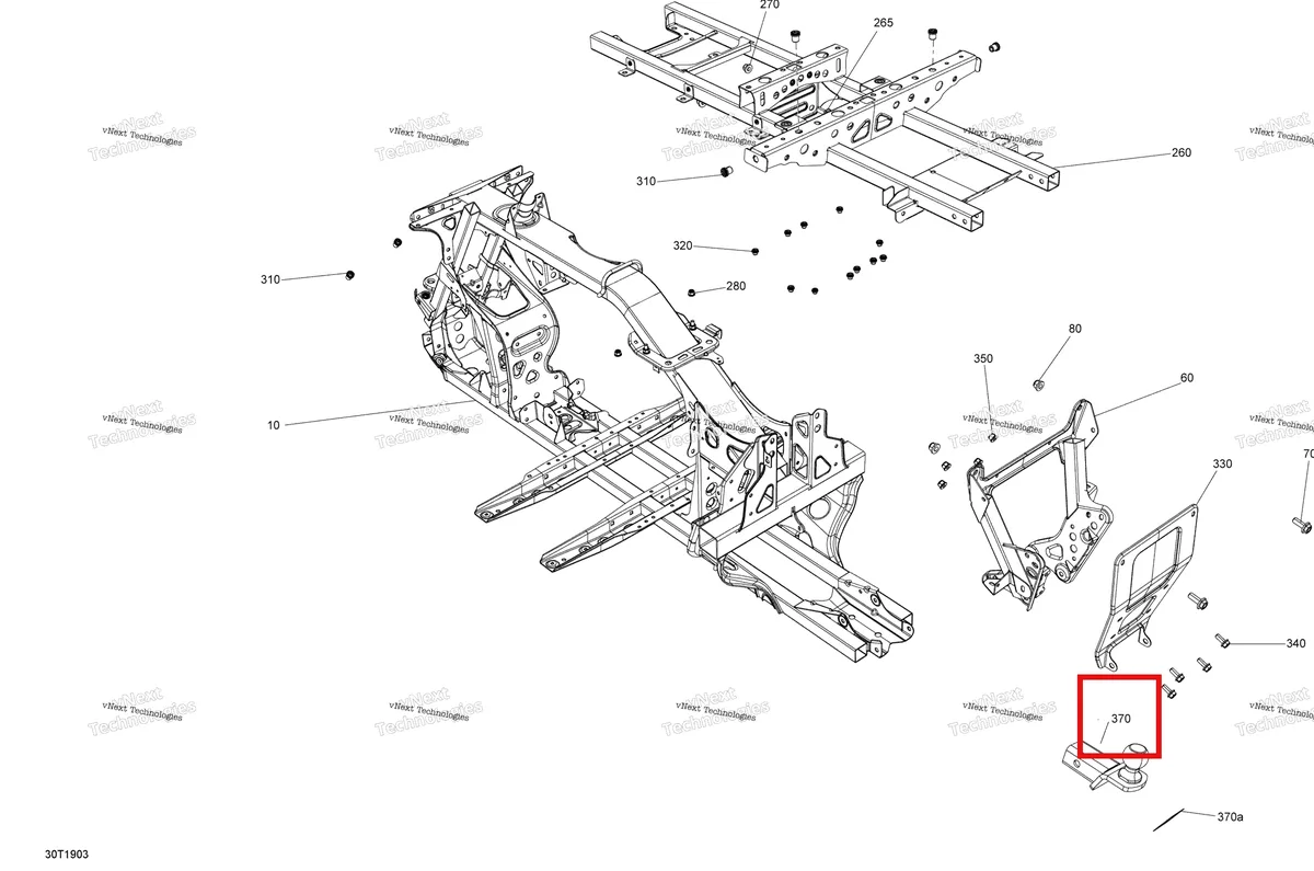 Деталь 705206761 на схеме узла 2019 Can-Am OUTLANDER 650 EFI - T3 Frame