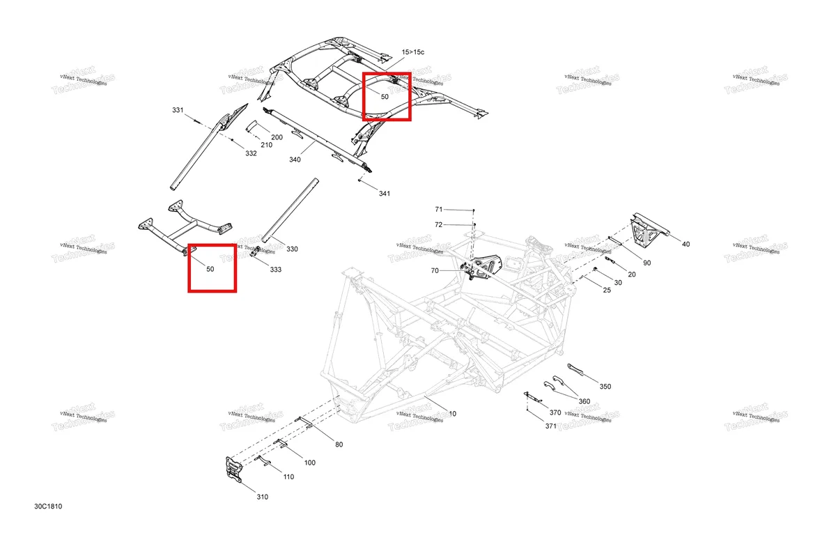 Деталь 705206771 на схеме узла 2018 Can-Am MAVERICK X3 TURBO - STD Frame Maverick X3 Non Max