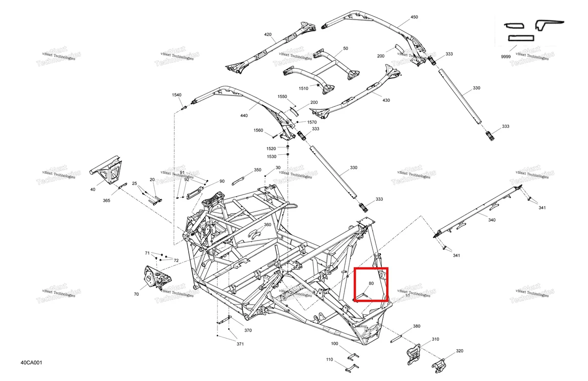 Деталь 705206852 на схеме узла 2021 Can-Am Maverick Turbo RR - XRS - CE Frame - System