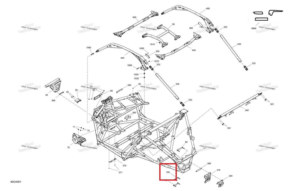 Деталь 705206853 на схеме узла 2021 Can-Am Maverick Turbo RR - XRS - CE Frame - System