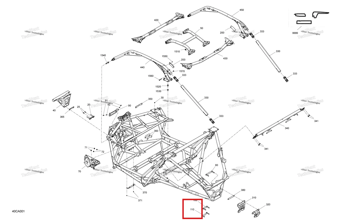 Деталь 705206854 на схеме узла 2021 Can-Am Maverick Turbo RR - XRS - CE Frame - System