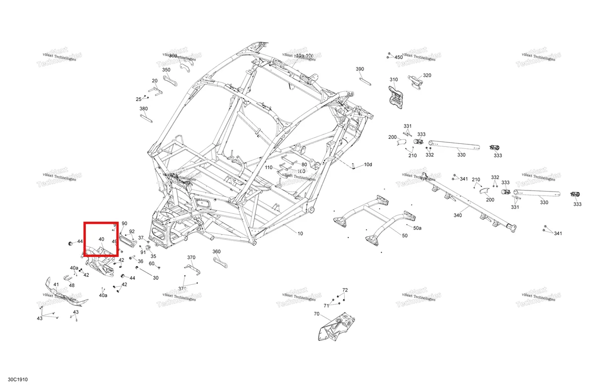 Деталь 705206869 на схеме узла 2019 Can-Am Maverick Turbo Frame - Turbo