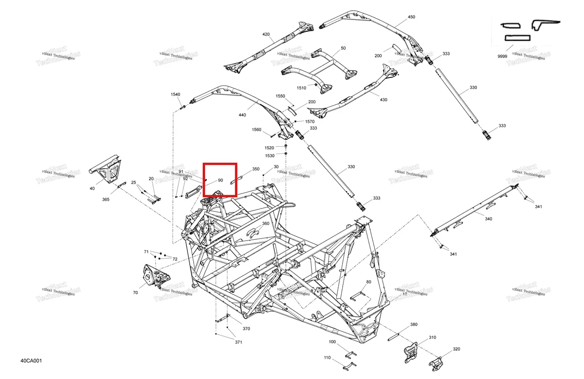Деталь 705206877 на схеме узла 2021 Can-Am Maverick Turbo RR - XRS - CE Frame - System