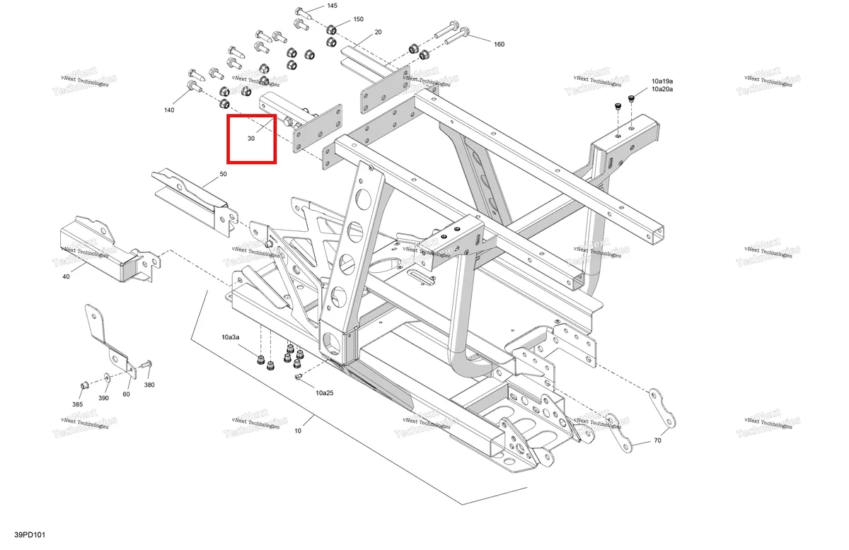 Деталь 705207087 на схеме узла 2024 Can-Am Outlander MAX 450 EFI 6X6 - 4ZRA - DPS Package - Tundra Green Frame - Rear Section
