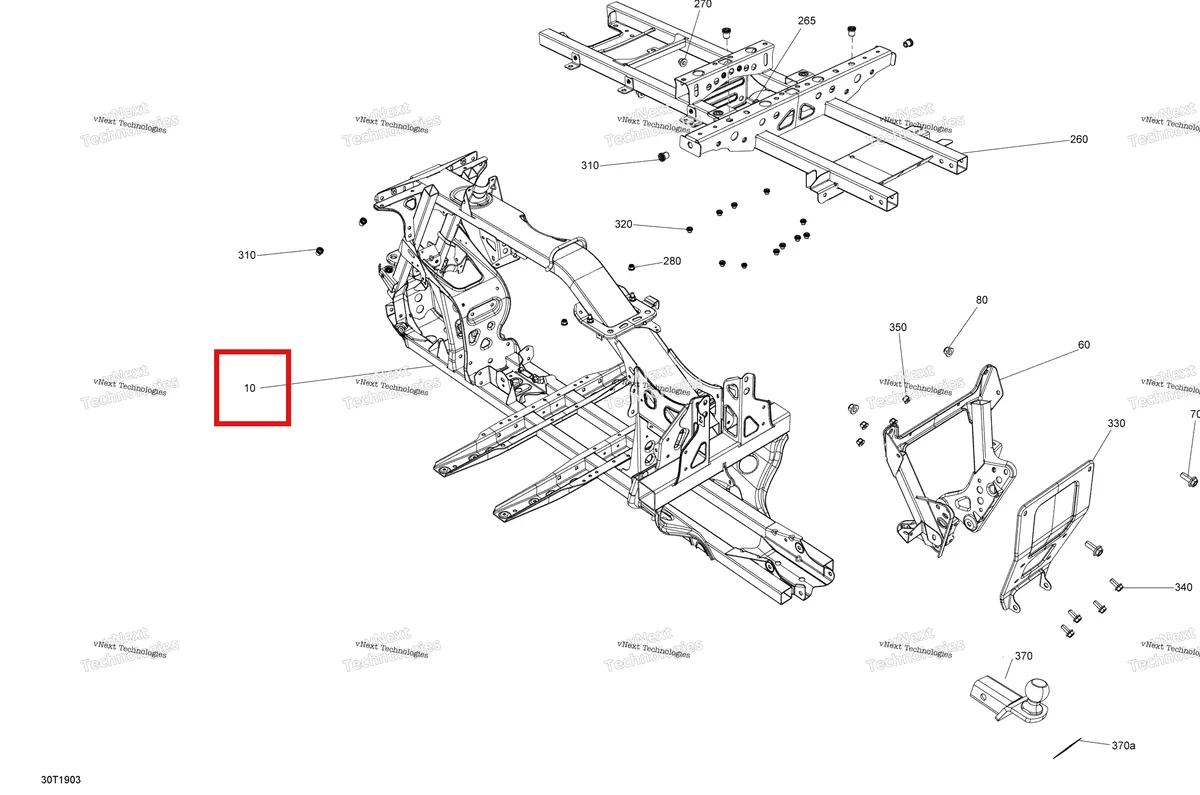 Деталь 705207326 на схеме узла 2019 Can-Am OUTLANDER 650 EFI - T3 Frame