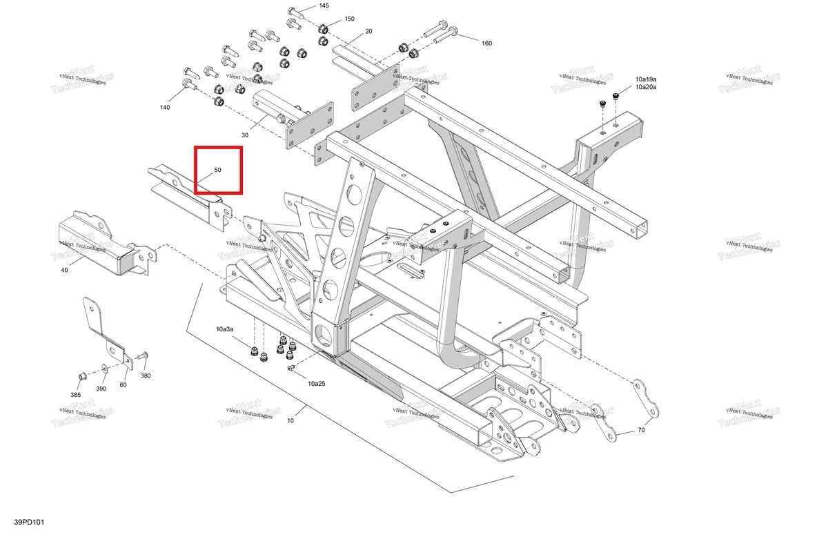 Деталь 705207421 на схеме узла 2024 Can-Am Outlander MAX 450 EFI 6X6 - 4ZRA - DPS Package - Tundra Green Frame - Rear Section
