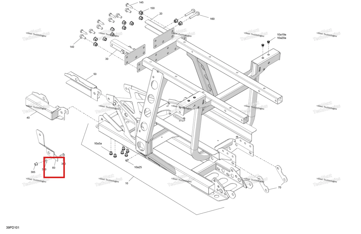 Деталь 705207450 на схеме узла 2024 Can-Am Outlander MAX 450 EFI 6X6 - 4ZRA - DPS Package - Tundra Green Frame - Rear Section