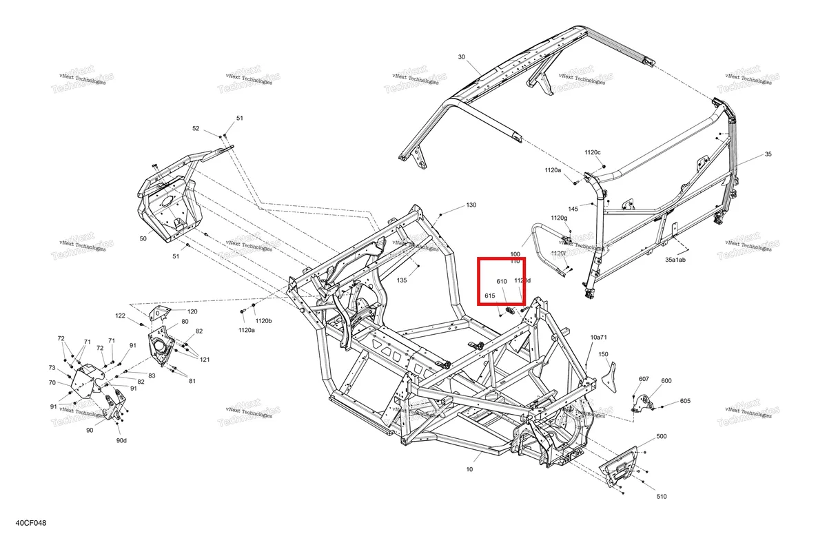 Деталь 705208203 на схеме узла 2026 Can-Am Defender - HD7 - DPS - 8WTF - Dark Wildland Camo - 62