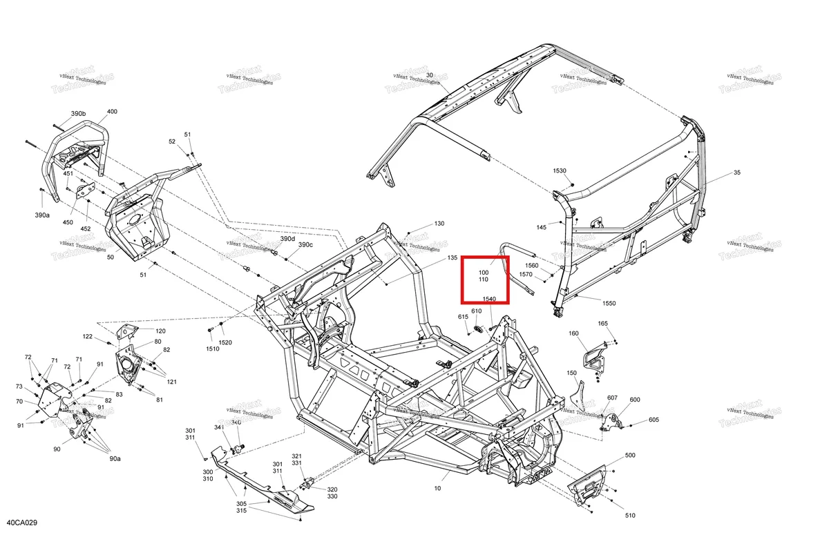 Деталь 705208211 на схеме узла 2021 Can-Am Traxter HD10 - XMR - CE Frame - System