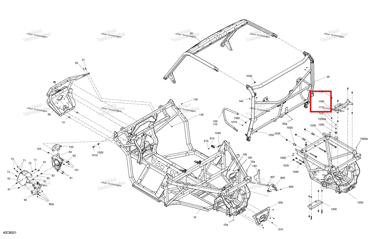 Деталь 705208227 на схеме узла 2022 Can-Am Traxter 6X6 HD10 - DPS - CE Frame - System