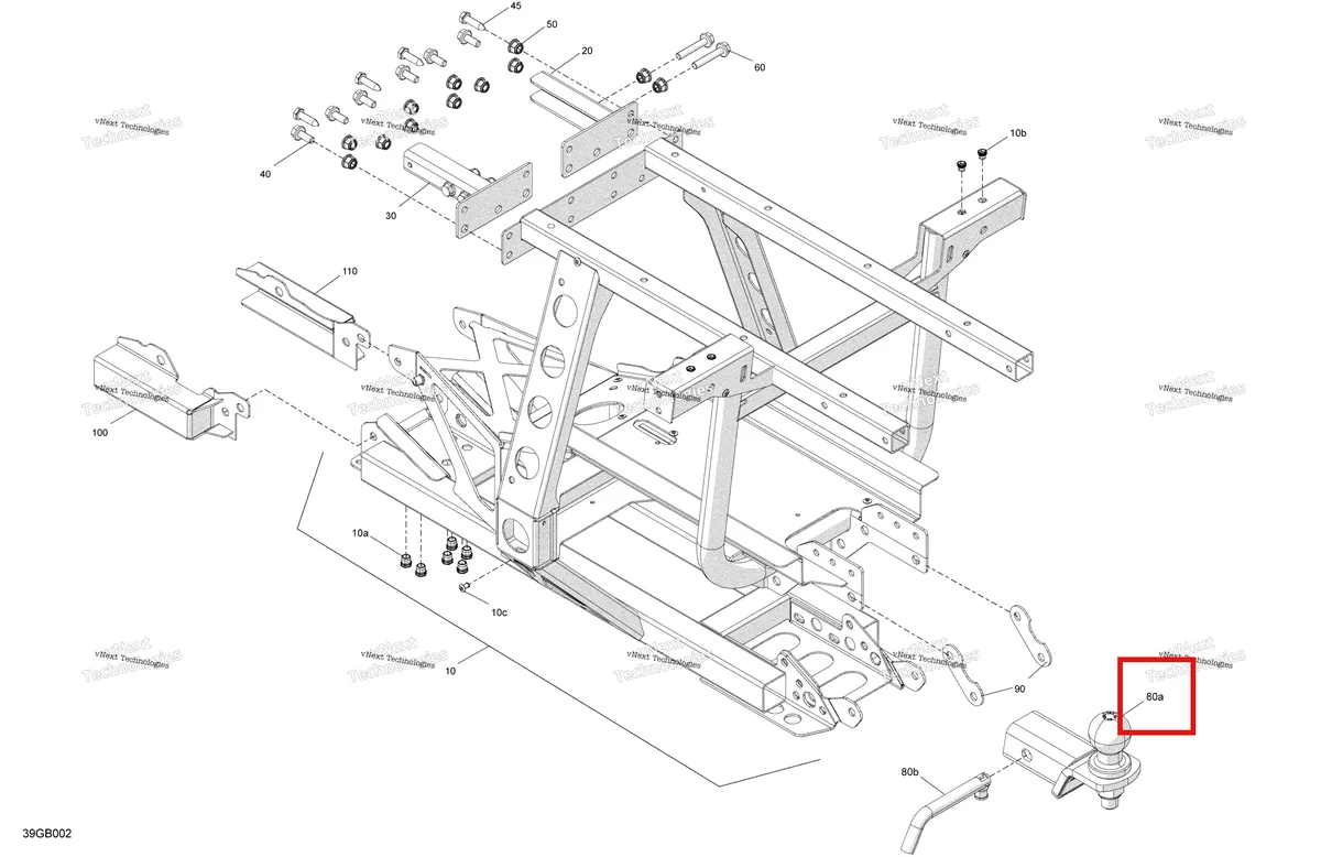 Деталь 705208232 на схеме узла 2022 Can-Am Outlander MAX 6X6 - 450 EFI - DPS Frame - System - Rear Section