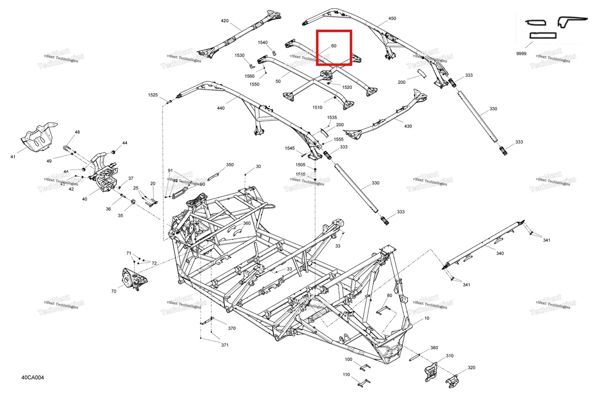 Деталь 705208285 на схеме узла 2021 Can-Am Maverick MAX Turbo RR - XMR Frame - System