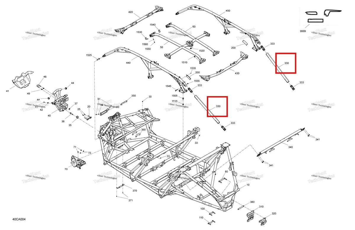 Деталь 705208287 на схеме узла 2021 Can-Am Maverick MAX Turbo RR - XMR Frame - System