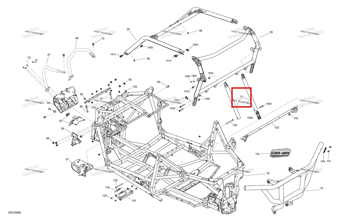 Деталь 705208396 на схеме узла 2020 Can-Am Maverick Sport 1000R - XRC Frame