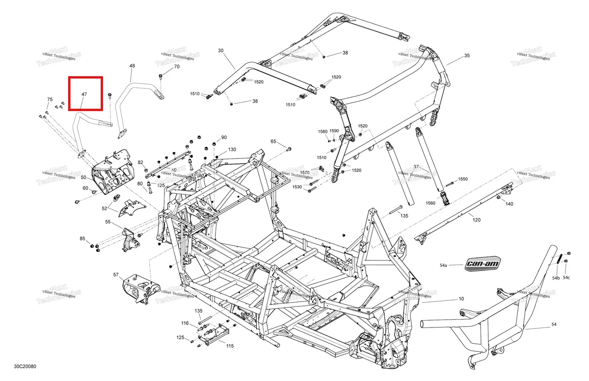 Деталь 705208397 на схеме узла 2020 Can-Am Maverick Sport 1000R - XRC Frame