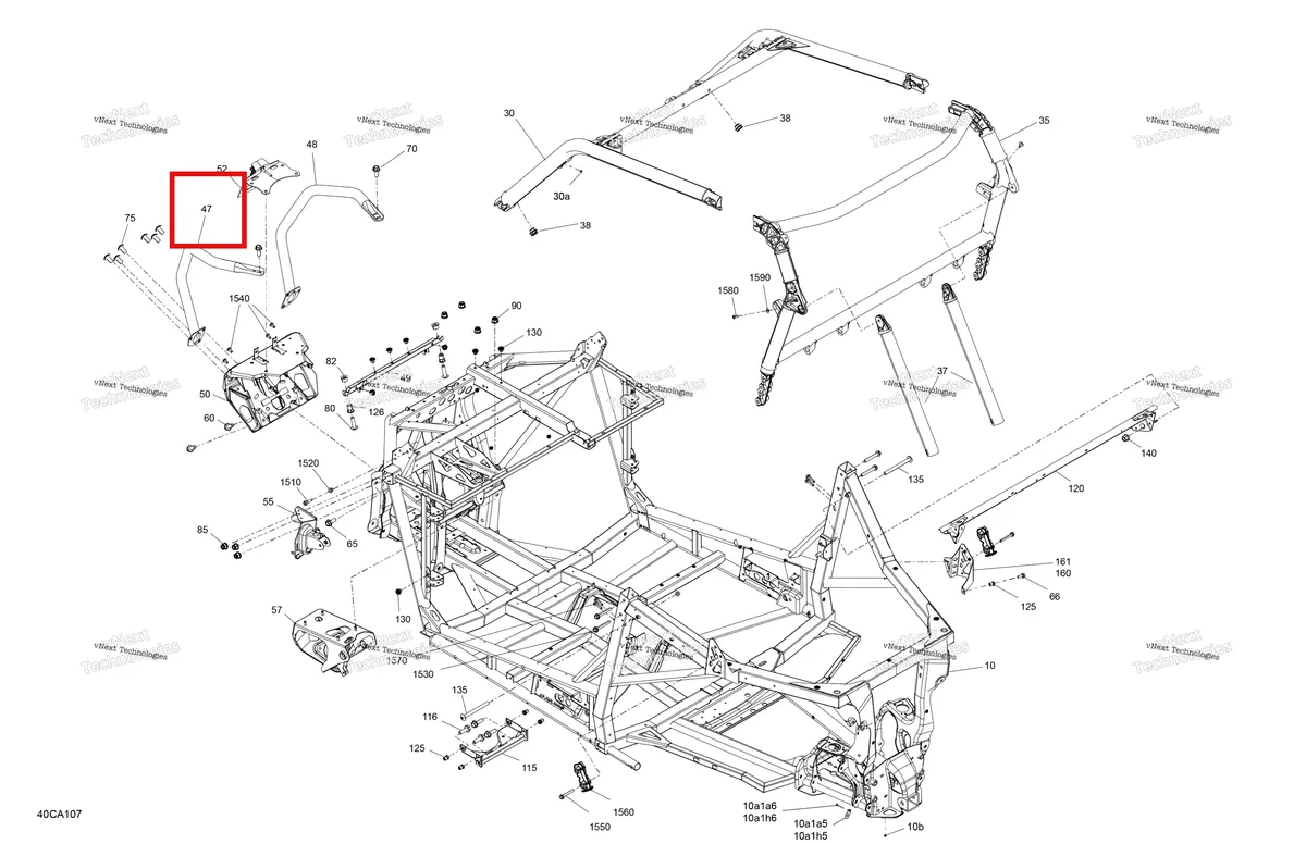 Деталь 705208398 на схеме узла 2021 Can-Am Maverick Sport 1000R - XMR Frame - System