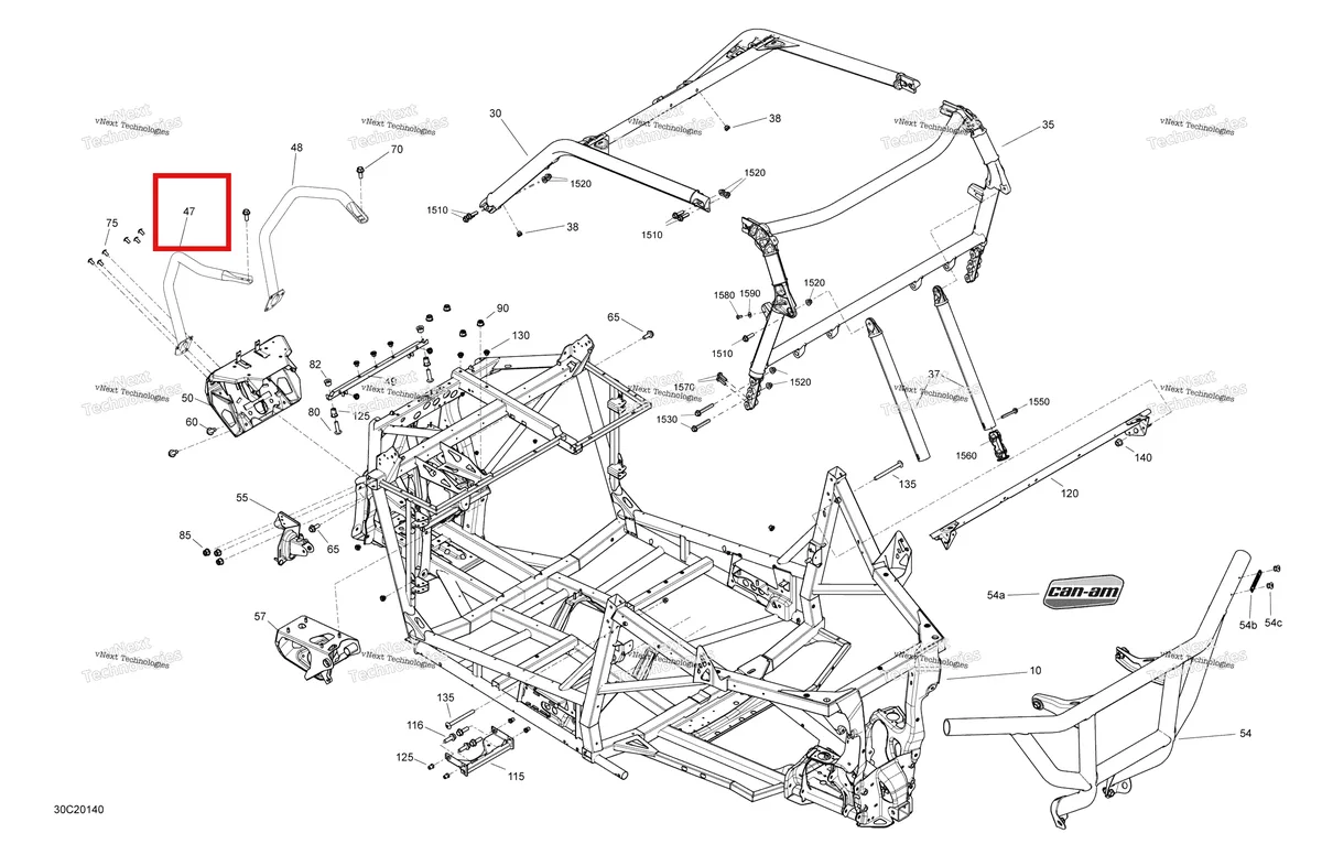 Деталь 705208399 на схеме узла 2020 Can-Am Maverick Sport 1000R - XXC Frame