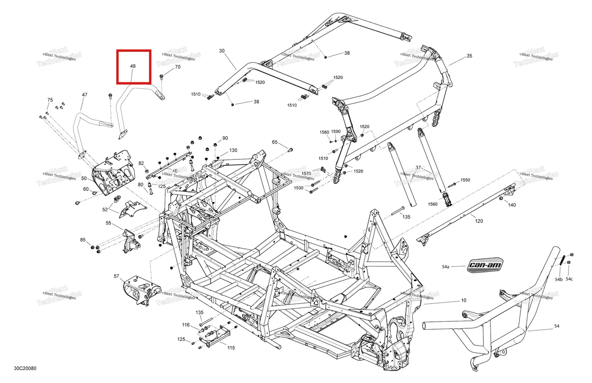 Деталь 705208400 на схеме узла 2020 Can-Am Maverick Sport 1000R - XRC Frame