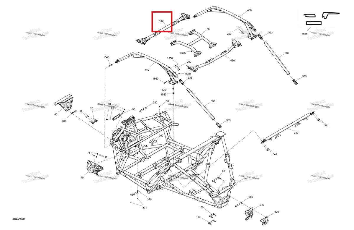 Деталь 705208578 на схеме узла 2021 Can-Am Maverick Turbo RR - XRS - CE Frame - System