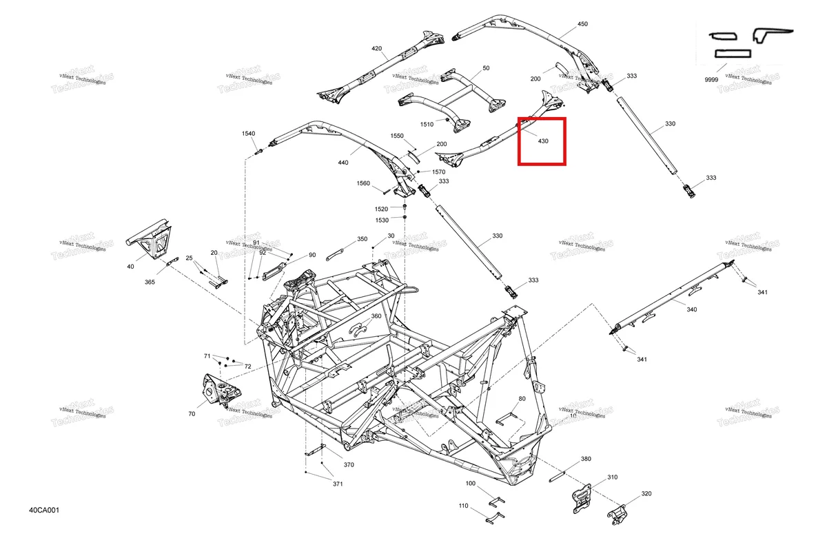 Деталь 705208585 на схеме узла 2021 Can-Am Maverick Turbo RR - XRS - CE Frame - System