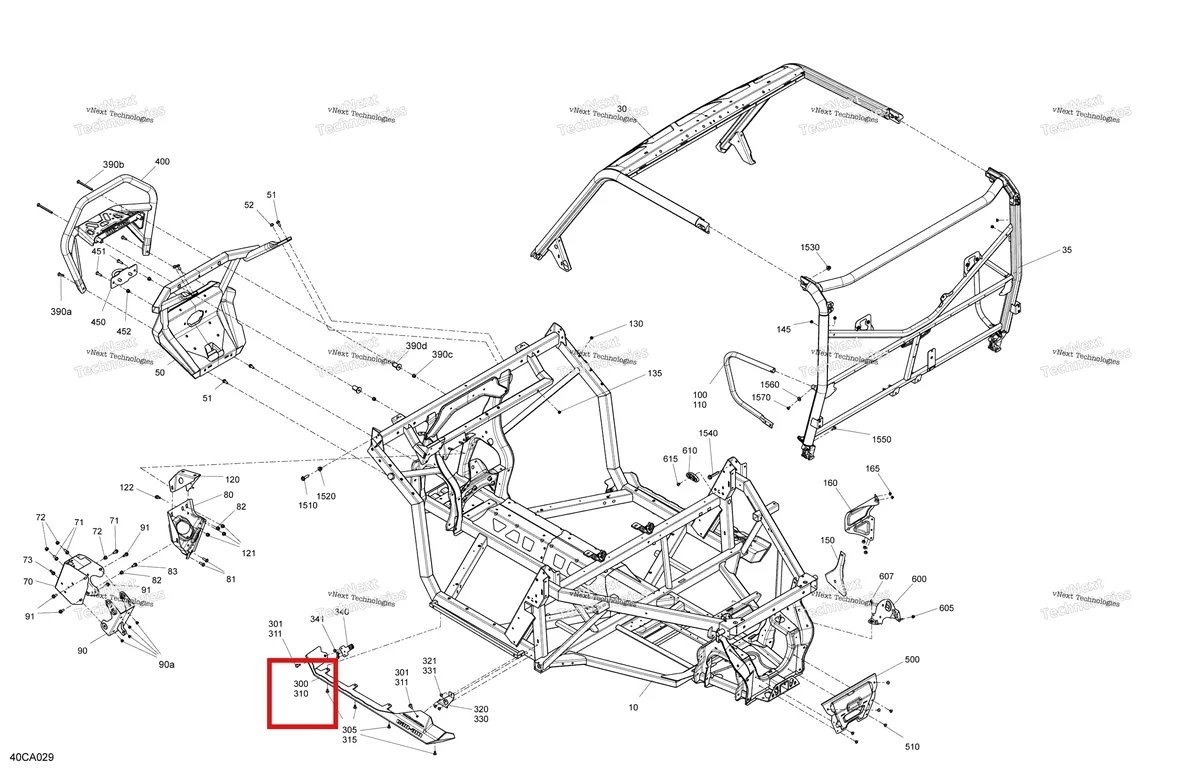 Деталь 705208695 на схеме узла 2021 Can-Am Traxter HD10 - XMR - CE Frame - System