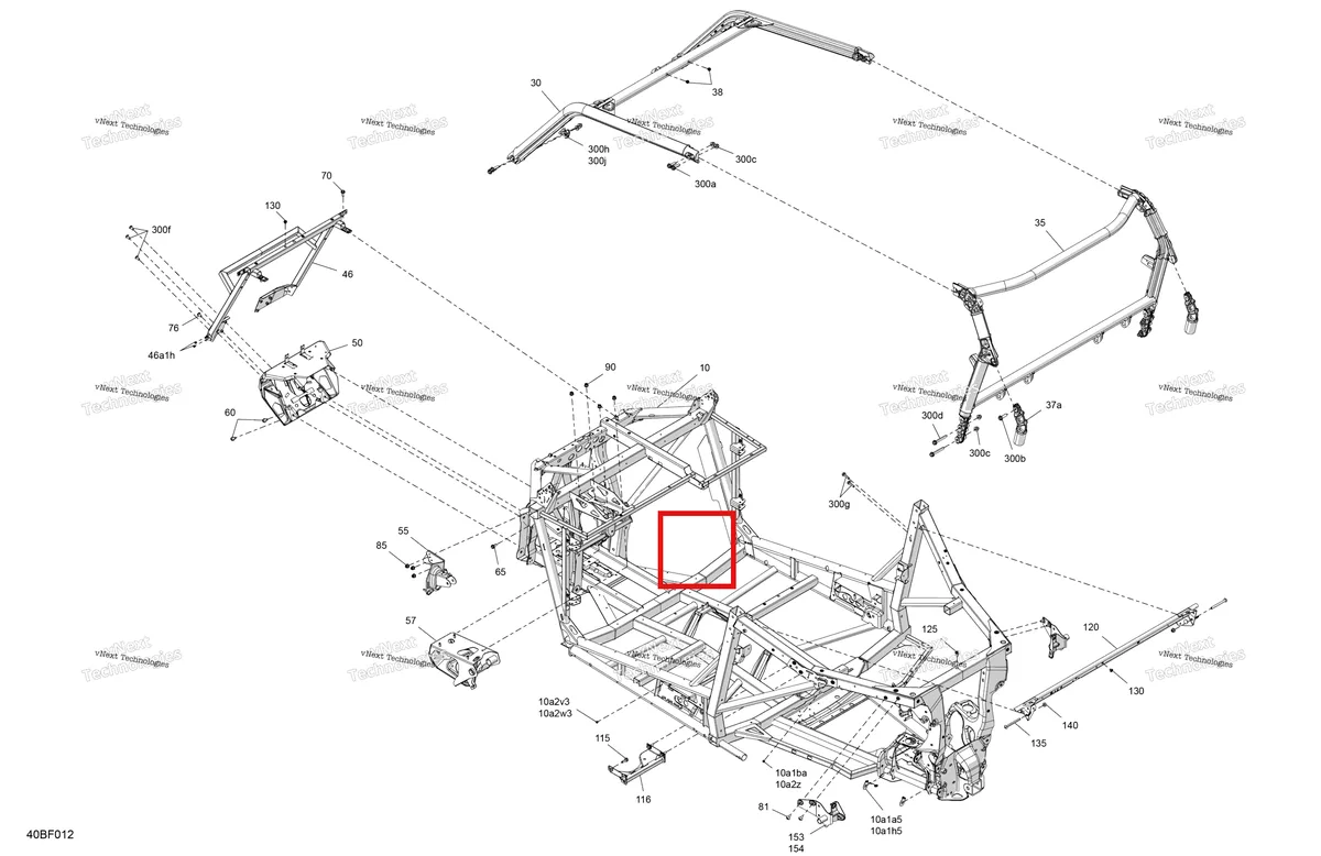 Деталь 705208893 (Передний корпус опора включает 46 to 46 a Can-Am Commander 1000R EFI DPS (2022) (705208893)) на схеме узла 2026 Can-Am Commander - 1000R EFI - DPS - 6PTB - Compass Green - 60
