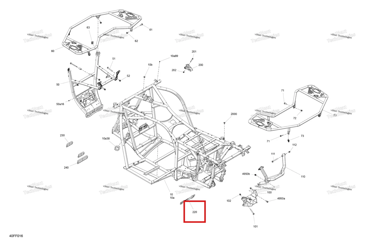 Деталь 705209026 (Задний подвески рычаг усилитель Can-Am Outlander 4x4 XT 1000R (2025) (705209026)) на схеме узла 2026 Can-Am OUTLANDER - 4X4 - STD - 700 - 1CTC - Legion Red Frame - System