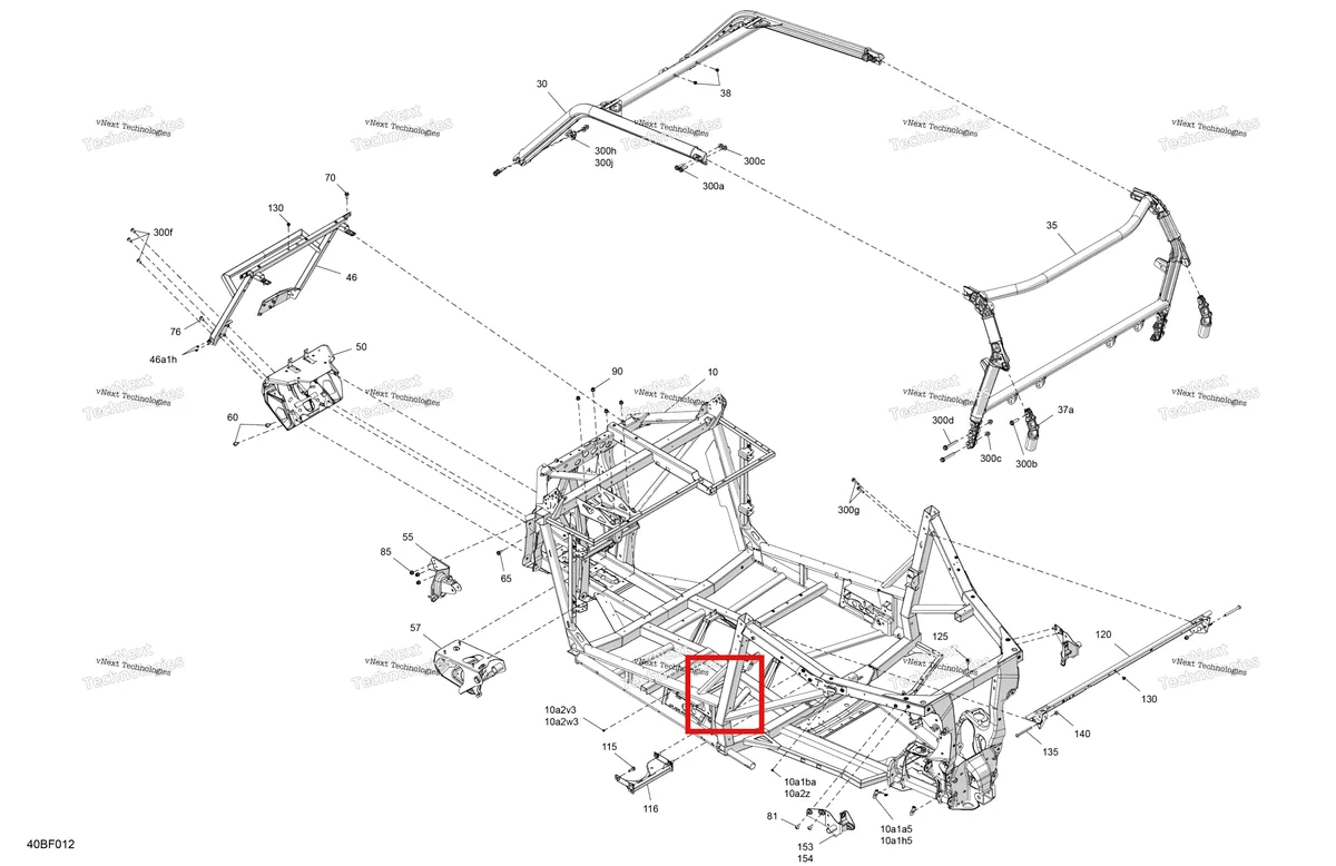Деталь 705209043 (Глубокий чёрный передний бампер Can-Am Commander 1000R EFI DPS (2022) (705209043)) на схеме узла 2026 Can-Am Commander - 1000R EFI - DPS - 6PTB - Compass Green - 60