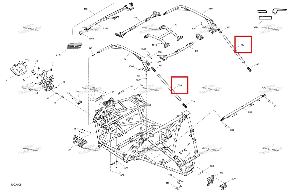 Деталь 705209145 на схеме узла 2021 Can-Am Maverick Turbo RR - XRC - CE Frame - System