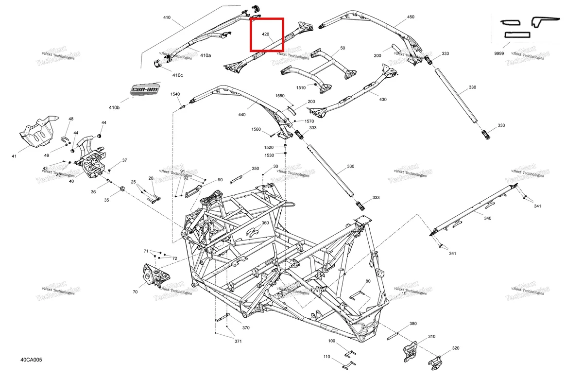 Деталь 705209146 на схеме узла 2021 Can-Am Maverick Turbo RR - XRC - CE Frame - System