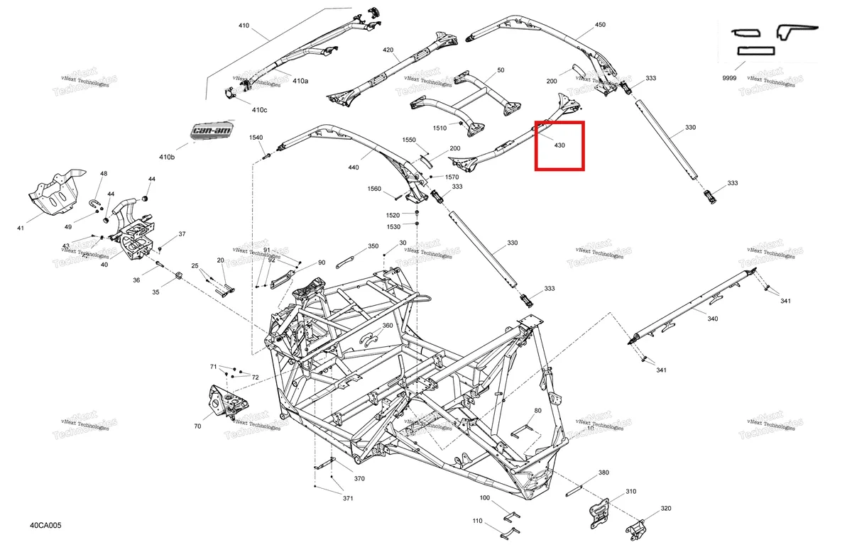 Деталь 705209147 на схеме узла 2021 Can-Am Maverick Turbo RR - XRC - CE Frame - System