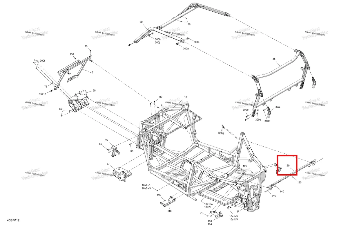 Деталь 705209434 (Центральный трубка Can-Am Commander 1000R EFI DPS (2022) (705209434)) на схеме узла 2026 Can-Am Commander - 1000R EFI - DPS - 6PTC - Compass Green - 60