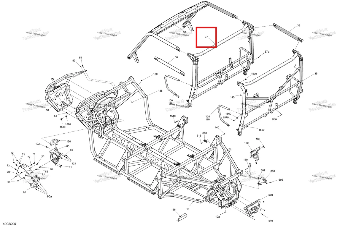 Деталь 705209722 на схеме узла 2022 Can-Am Traxter MAX HD9 - DPS - CE Frame - System