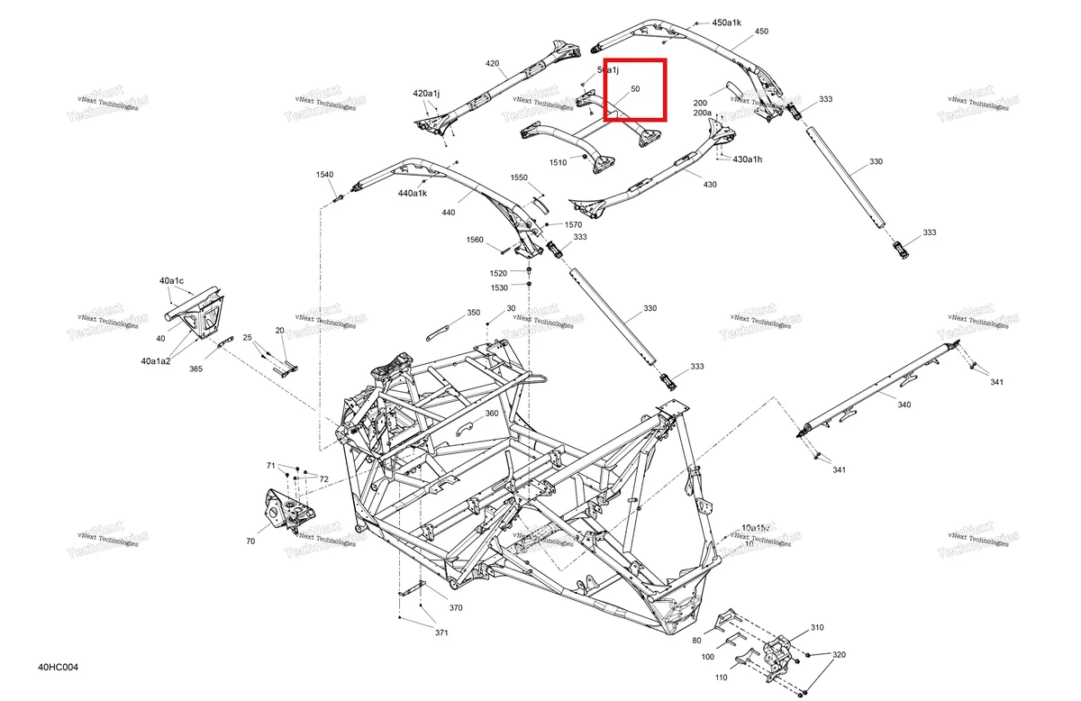 Деталь 705209865 на схеме узла 2023 Can-Am Maverick Turbo RR - XRS STD Frame - System