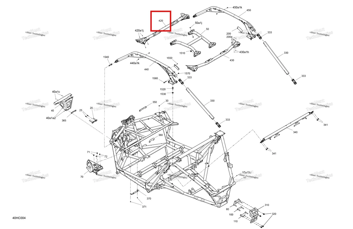 Деталь 705209869 на схеме узла 2023 Can-Am Maverick Turbo RR - XRS STD Frame - System