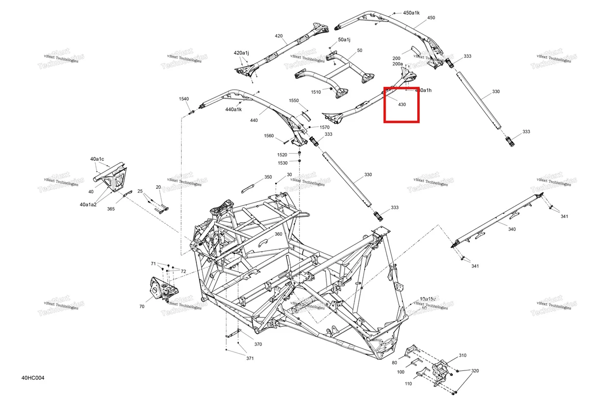 Деталь 705209871 на схеме узла 2023 Can-Am Maverick Turbo RR - XRS STD Frame - System