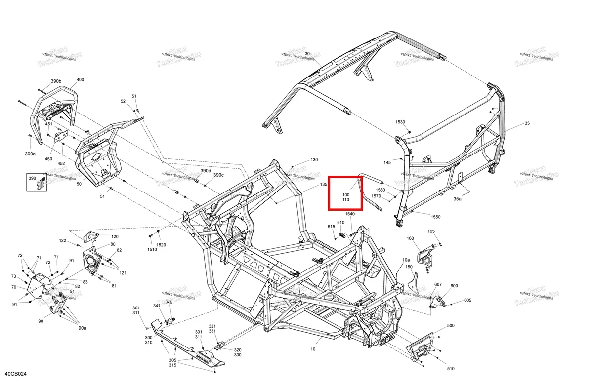 Деталь 705210149 на схеме узла 2022 Can-Am Traxter HD10 - XMR - CE Frame - System