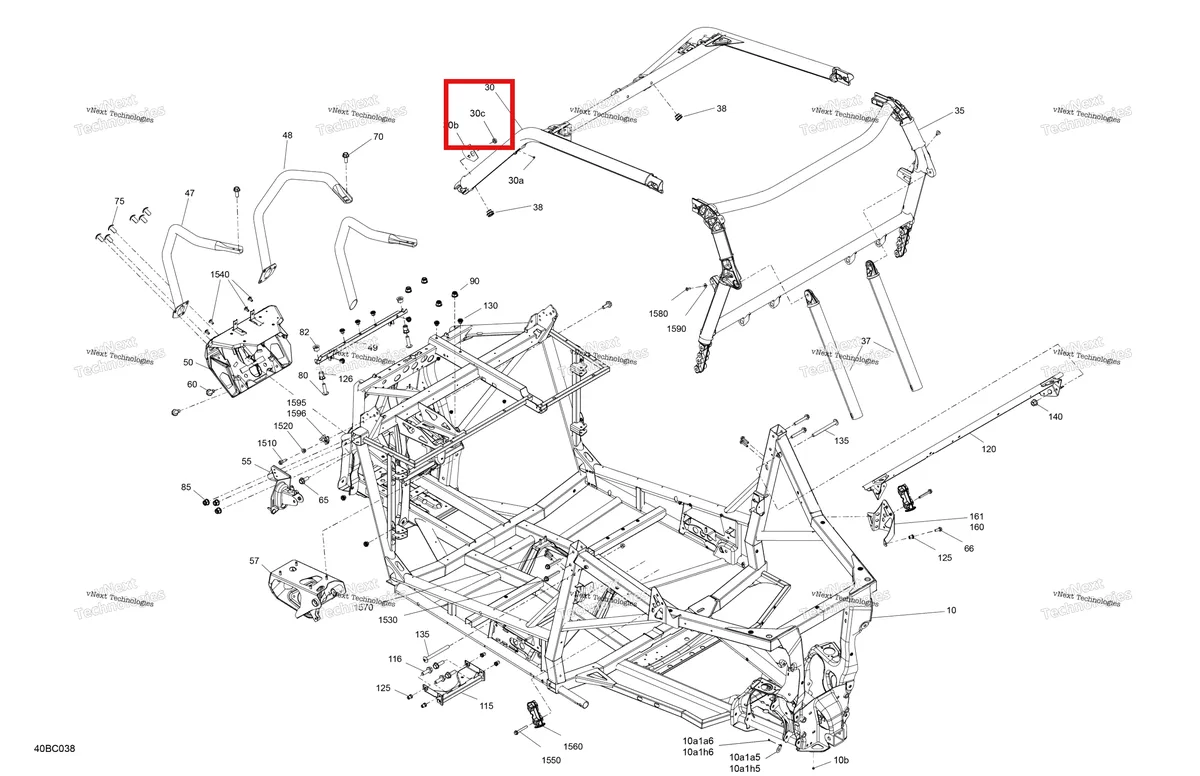 Деталь 705210165 на схеме узла 2023 Can-Am Maverick Sport 1000R - DPS - CE Frame - System