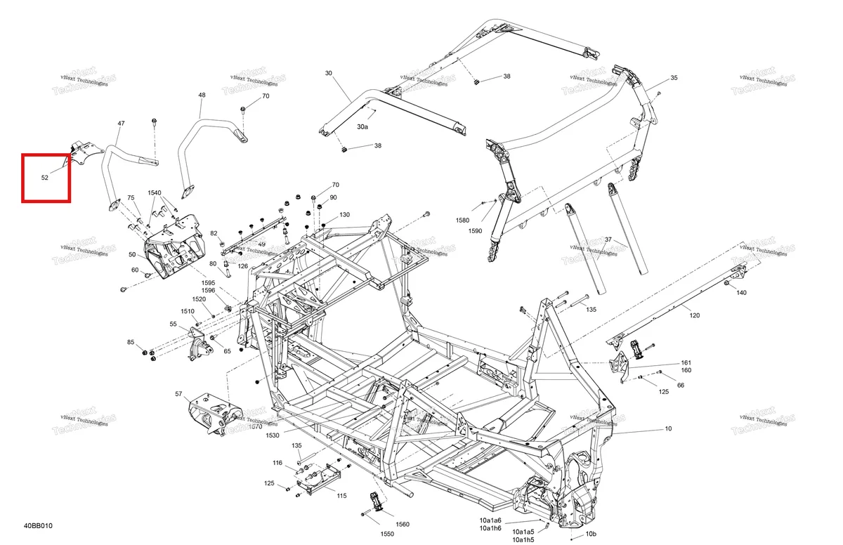 Деталь 705210467 (Передний крепление в сборе Can-Am Maverick Sport 1000R XRC (2022) (705210467)) на схеме узла 2022 Can-Am Maverick Sport 1000R - XMR Frame - System