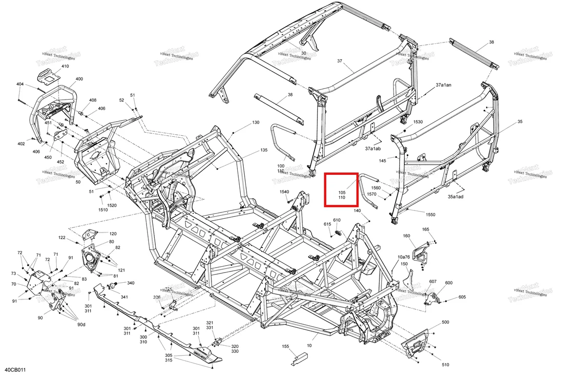 Деталь 705210548 на схеме узла Frame - System