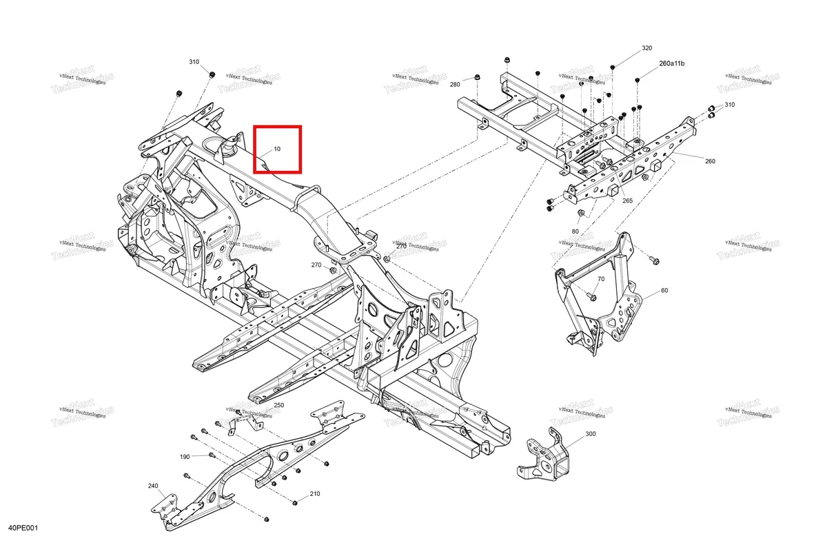 Деталь 705210816 на схеме узла 2025 Can-Am OUT-MAX - 6X6 - XT - 1000 EFI - 5ZSA - Boreal Green Frame - System