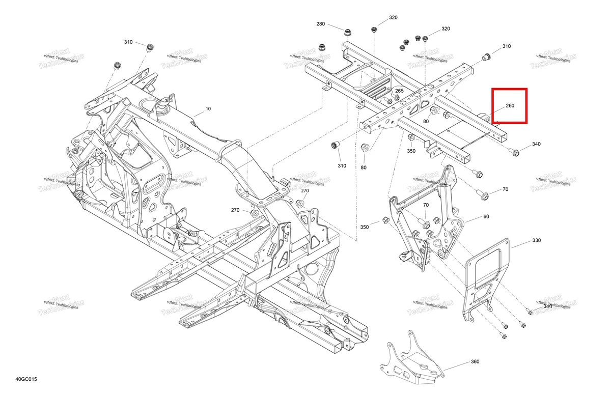 Деталь 705210819 на схеме узла Frame - System