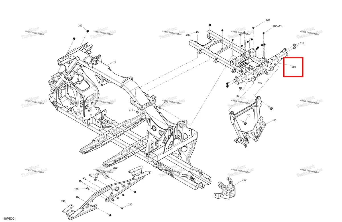 Деталь 705210822 на схеме узла 2025 Can-Am OUT-MAX - 6X6 - XT - 1000 EFI - 5ZSA - Boreal Green Frame - System